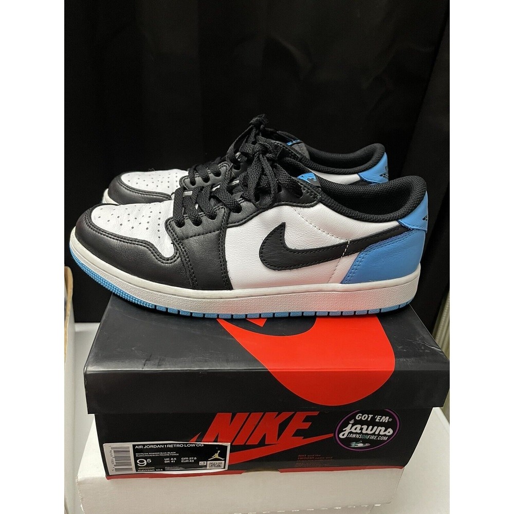Air Jordan 1 Retro Low OG Black Dark Powder Blue Sneaker CZ0790-104